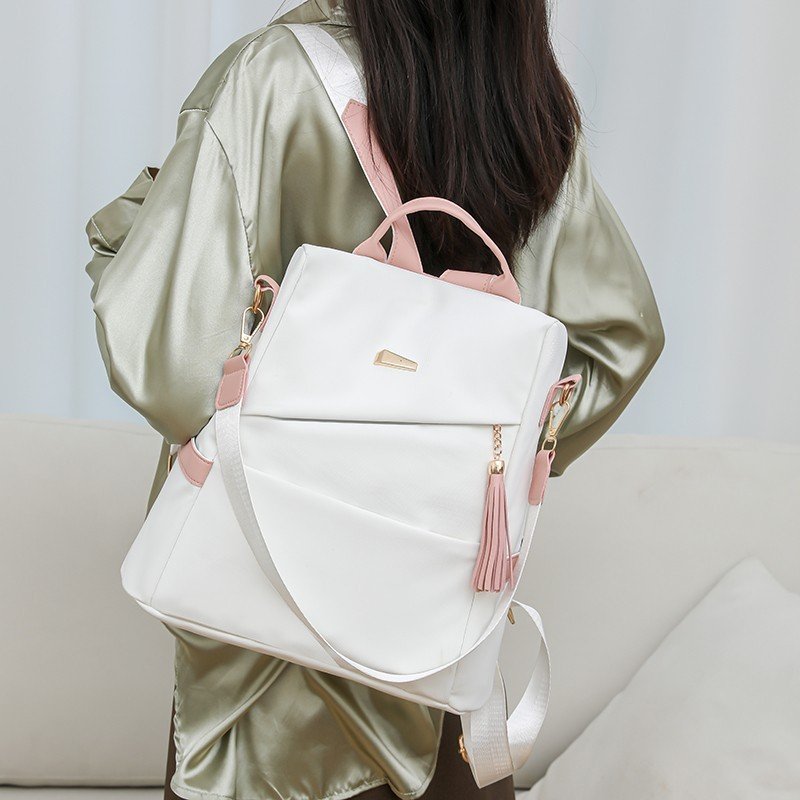 Sac à dos femme anti-vol bicolore – Image 2