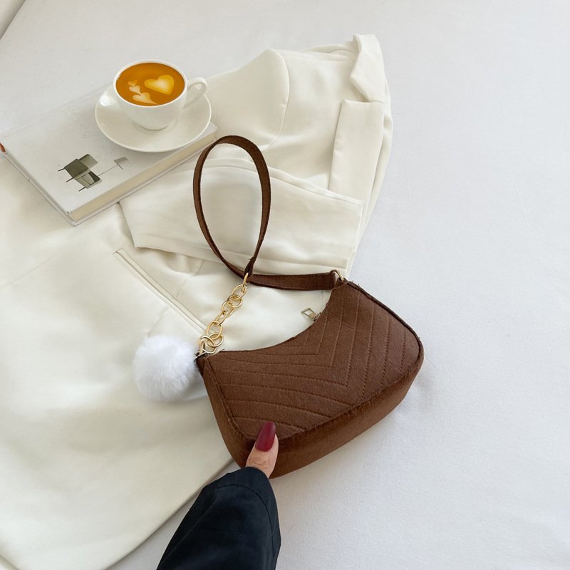 Sac bandoulière rétro femme uni – Image 4