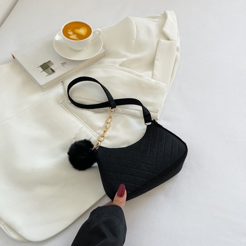 Sac bandoulière rétro femme uni – Image 5