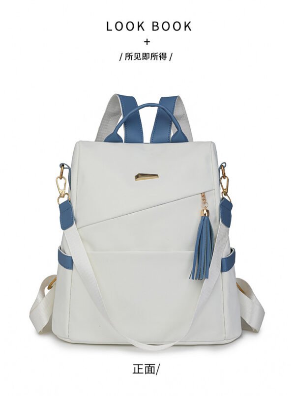 Sac à Dos Femme Antivol Élégant En Nylon – Grand Compartiment + Bandoulière Amovible – Idéal Voyage, Études & Shopping