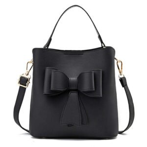Classic Bucket Bow Women's Crossbody Bag - Large Capacity Portable Women's Handbag