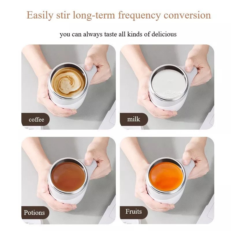 Rechargeable Model Automatic Stirring Cup Coffee Cup High Value Electric Stirring Cup Lazy Milkshake Rotating Magnetic Water Cup – Image 5