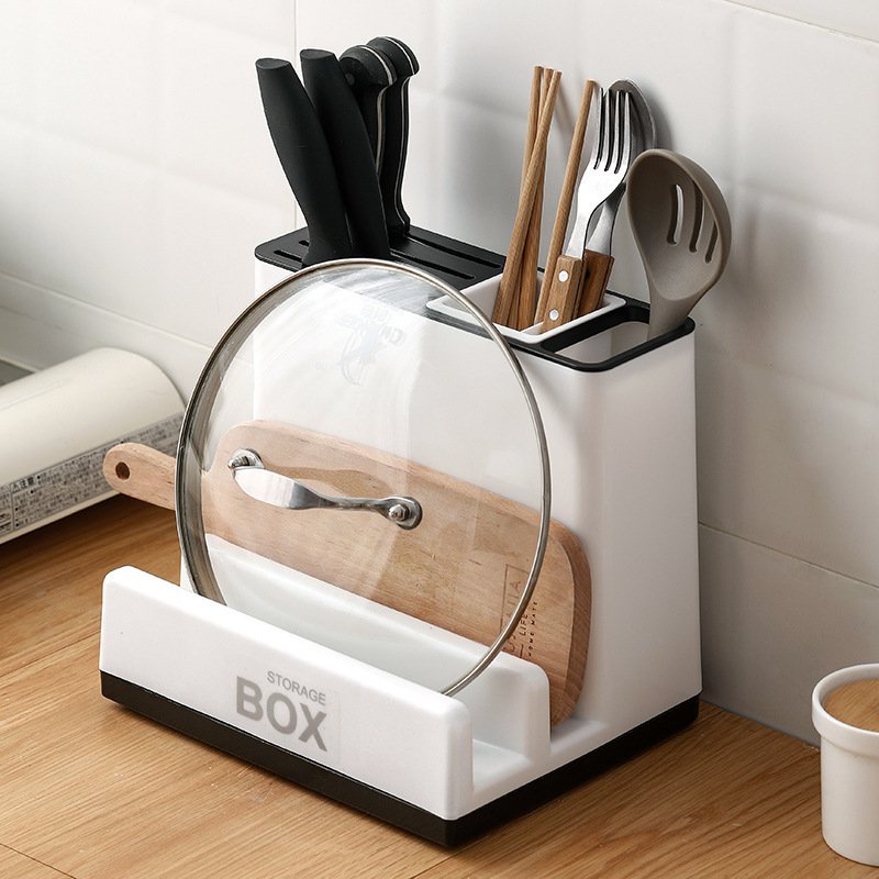 Tableware Storage Holders Kitchen Knife Plastic Storages Racks For Kitchen Convenience Cabinet Kitchen Gadgets – Image 6