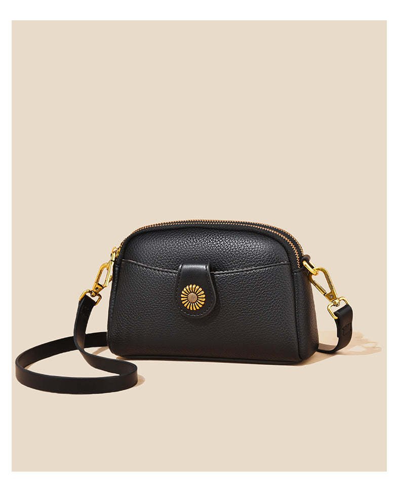 Comfy Soft Leather Women's Bag - Spring Summer New Flip Zipper Fashion Versatile Crossbody Bag For Girls – Image 4