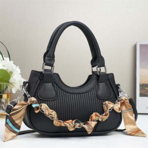 Elegant Braided Chain Handbag - Luxury Handmade Women's Crossbody Bag High-End Shoulder Bag With Polyester Lining