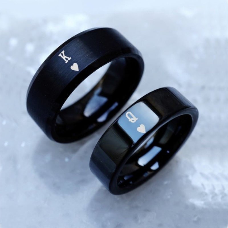KQ Couples Fashionable King And Queen Rings