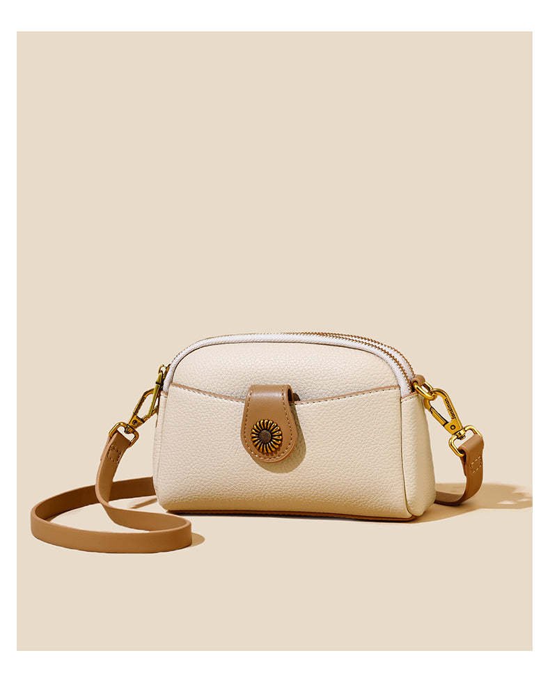 Comfy Soft Leather Women's Bag - Spring Summer New Flip Zipper Fashion Versatile Crossbody Bag For Girls – Image 2