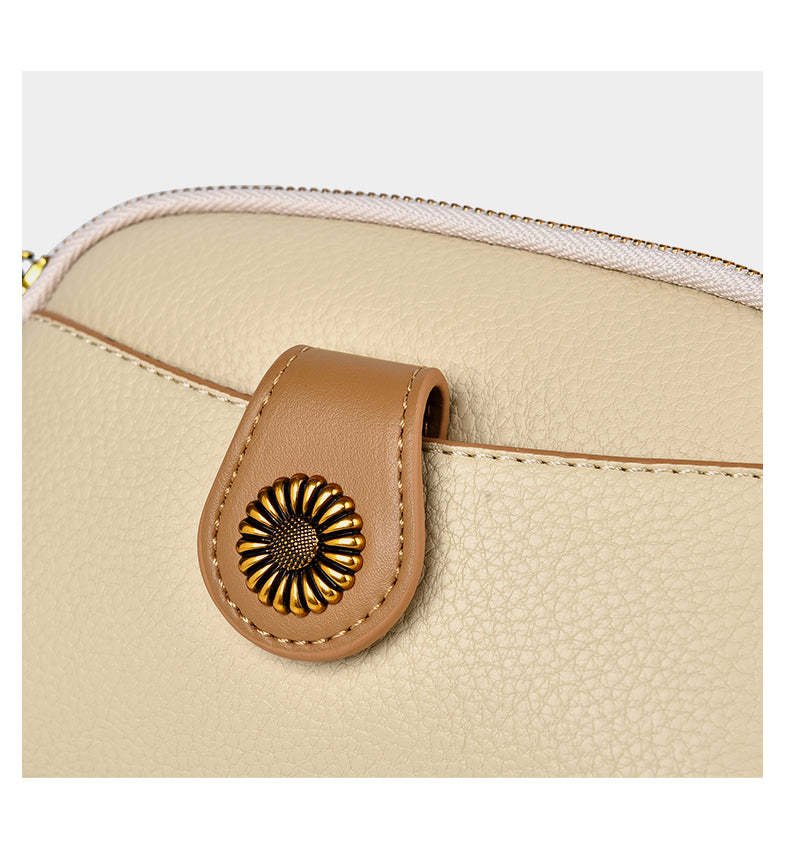 Comfy Soft Leather Women's Bag - Spring Summer New Flip Zipper Fashion Versatile Crossbody Bag For Girls – Image 3