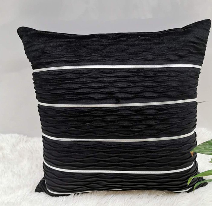 Simple Luxury Striped Velvet Pillow Cover Pillow Cushion Cover Pillow Case Covers for Sofa Flannel Velvet Sofa Cushion Cover – Image 4