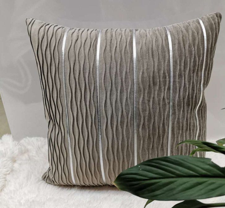 Simple Luxury Striped Velvet Pillow Cover Pillow Cushion Cover Pillow Case Covers for Sofa Flannel Velvet Sofa Cushion Cover – Image 2