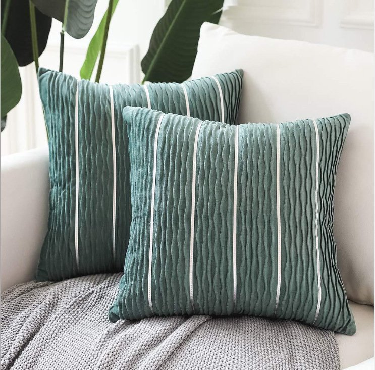 Simple Luxury Striped Velvet Pillow Cover Pillow Cushion Cover Pillow Case Covers for Sofa Flannel Velvet Sofa Cushion Cover – Image 5