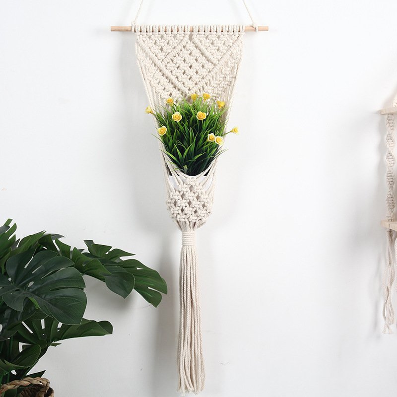 Woven Net Bag Flower Basket Wall Decoration Flower Shop Decoration – Image 5