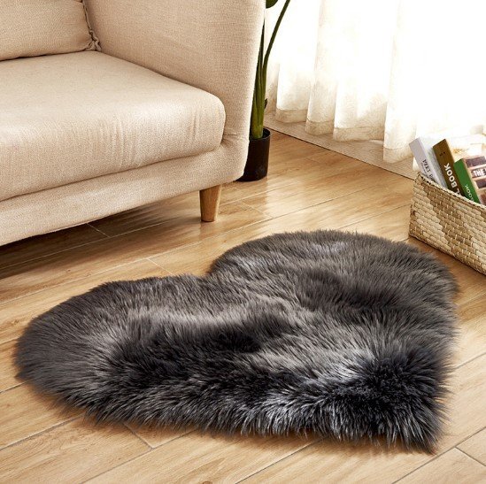 Plush Heart Shaped Carpet Non-Slip Mat Fluffy Rug Floor Mat Blanket Sofa Cushion Foot Pad Carpets For Living Room Home Decor – Image 5