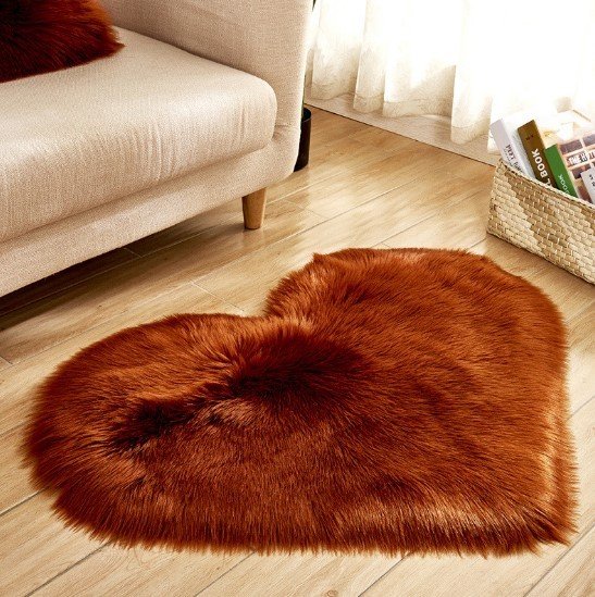 Plush Heart Shaped Carpet Non-Slip Mat Fluffy Rug Floor Mat Blanket Sofa Cushion Foot Pad Carpets For Living Room Home Decor – Image 4