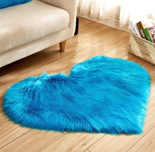 Plush Heart Shaped Carpet Non-Slip Mat Fluffy Rug Floor Mat Blanket Sofa Cushion Foot Pad Carpets For Living Room Home Decor – Image 9