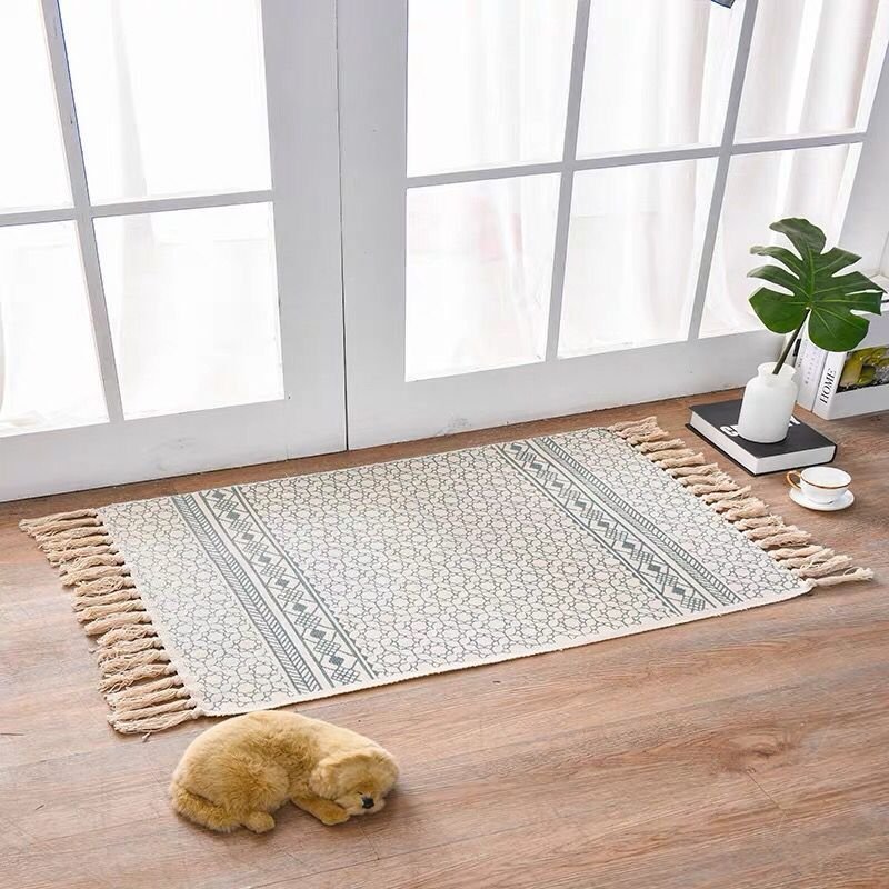 Scandinavian Style Linen Cotton Rug – Image 8