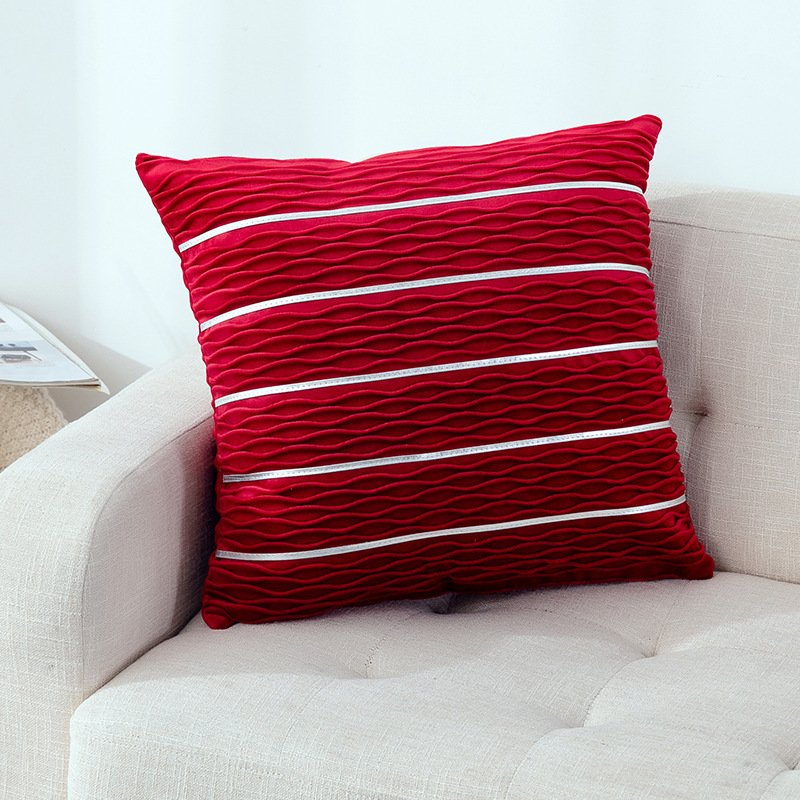 Simple Luxury Striped Velvet Pillow Cover Pillow Cushion Cover Pillow Case Covers for Sofa Flannel Velvet Sofa Cushion Cover – Image 8