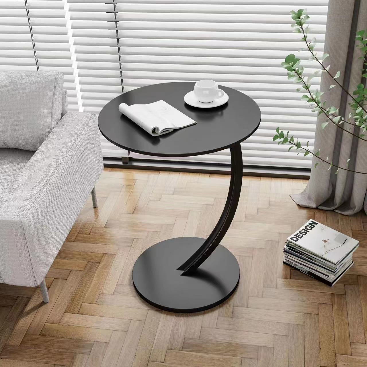 Round Small Coffee Table Living Room Sofa Side Table Bedroom Bedside Table Bedside Table Small Table Movable Coffee Table – Image 6