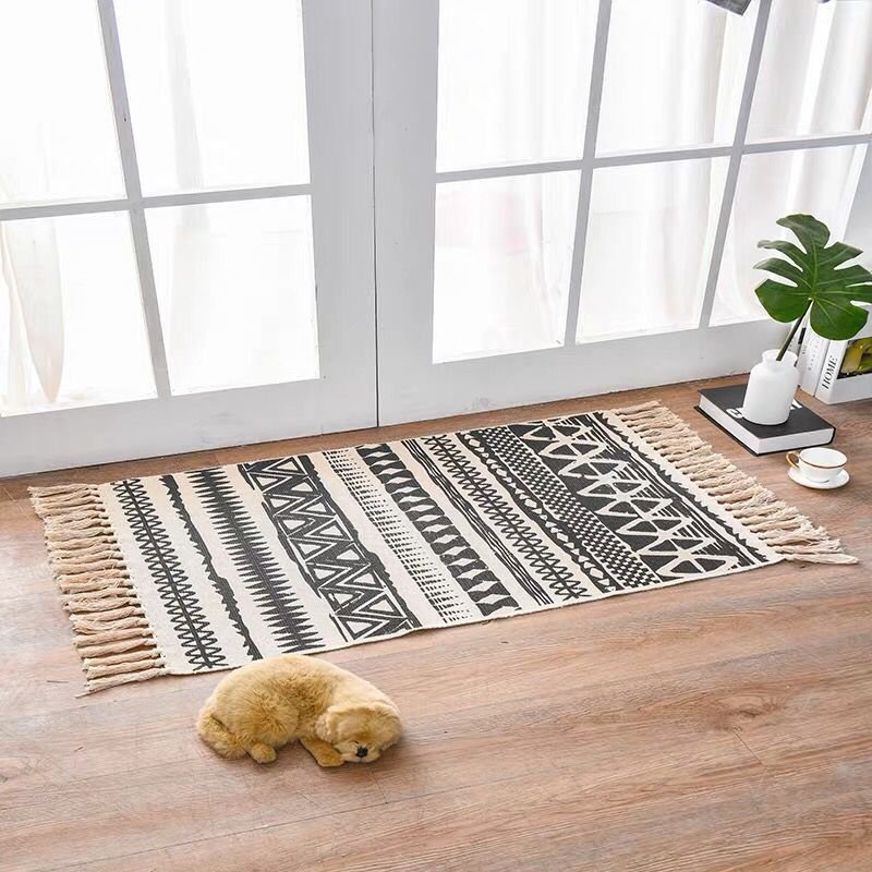 Scandinavian Style Linen Cotton Rug – Image 6