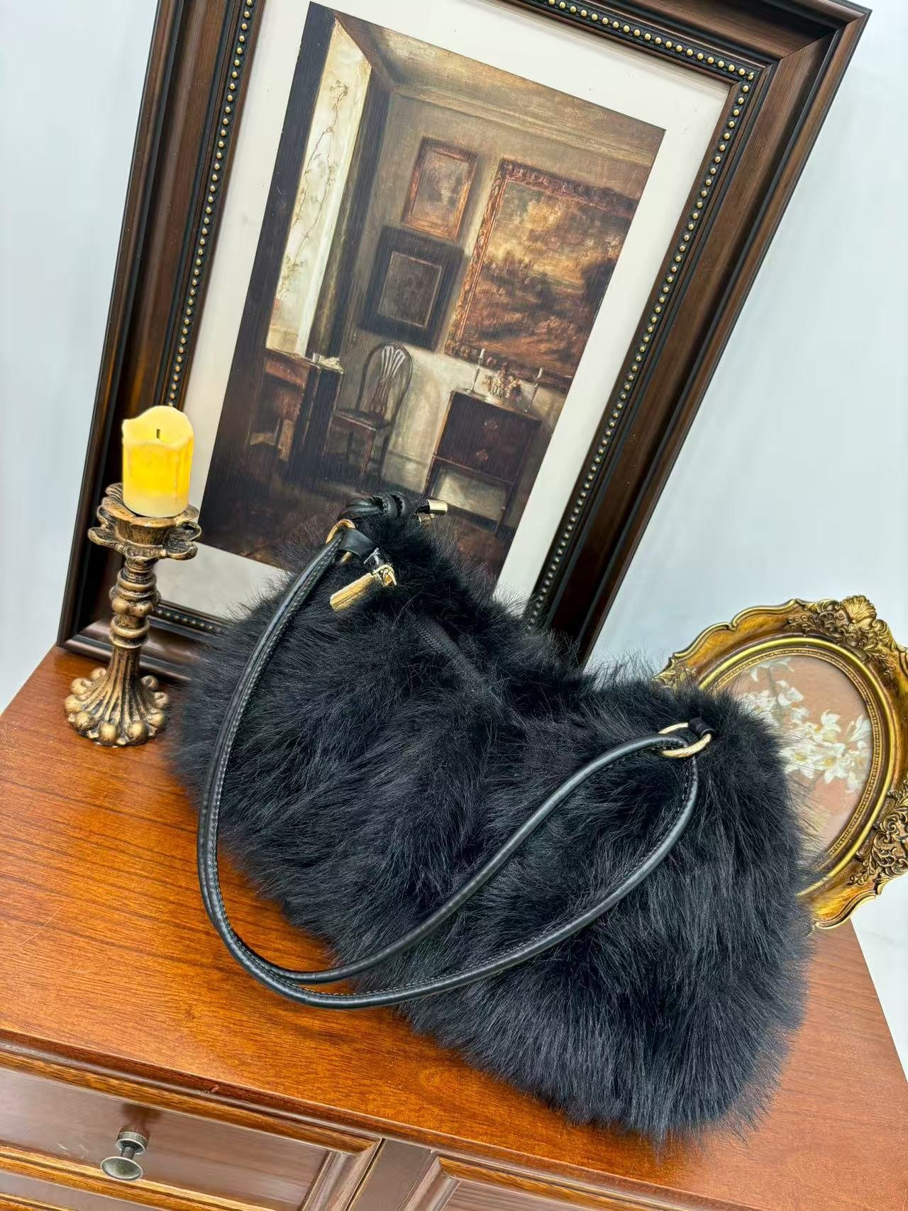 Plush Bag Women's Fashion Casual Portable Underarm Bag – Image 6