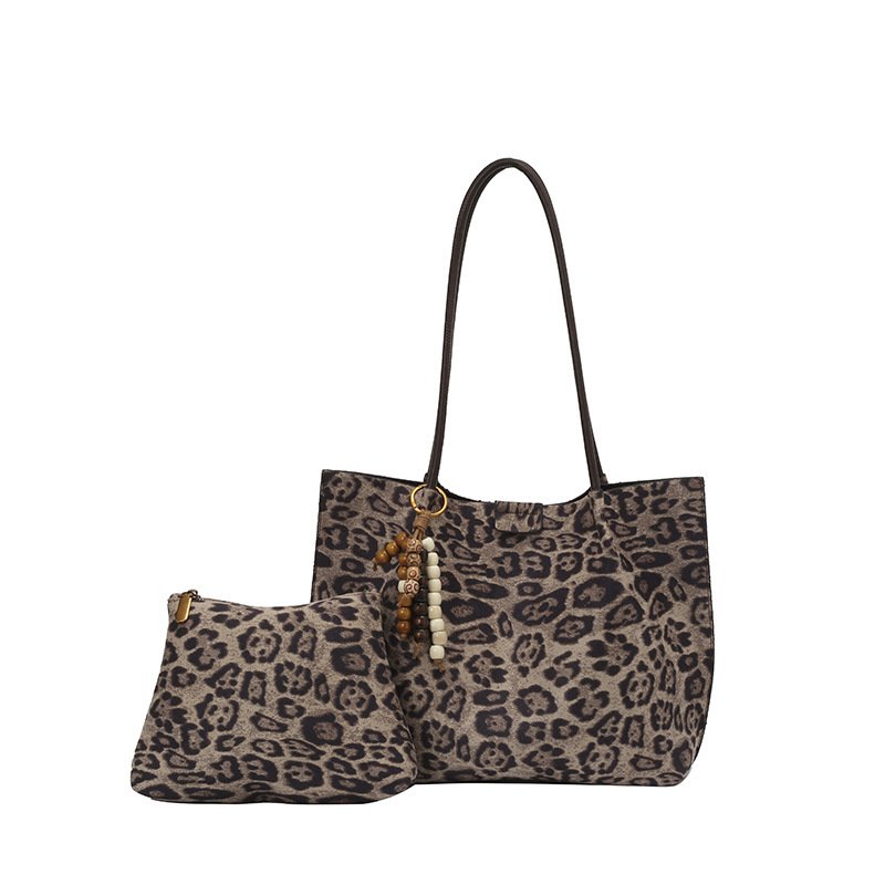 Leisure Large Capacity Leopard Print Hand-held Tote Shoulder Bag – Image 5