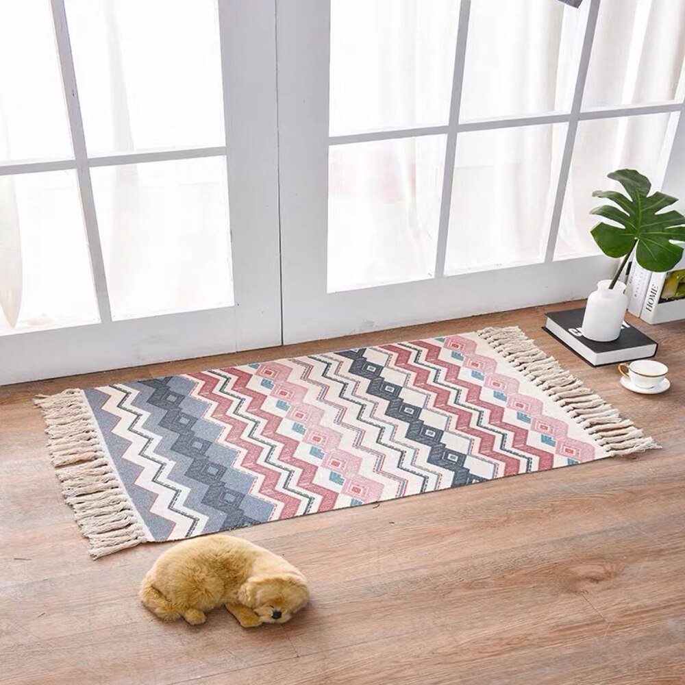Scandinavian Style Linen Cotton Rug – Image 10