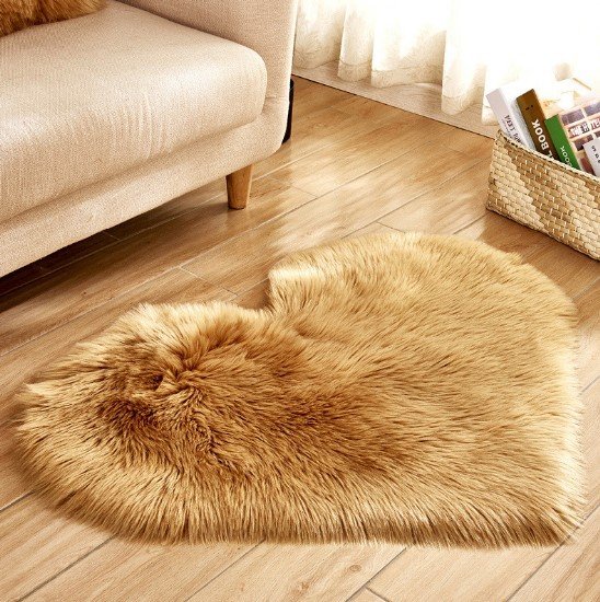 Plush Heart Shaped Carpet Non-Slip Mat Fluffy Rug Floor Mat Blanket Sofa Cushion Foot Pad Carpets For Living Room Home Decor – Image 7