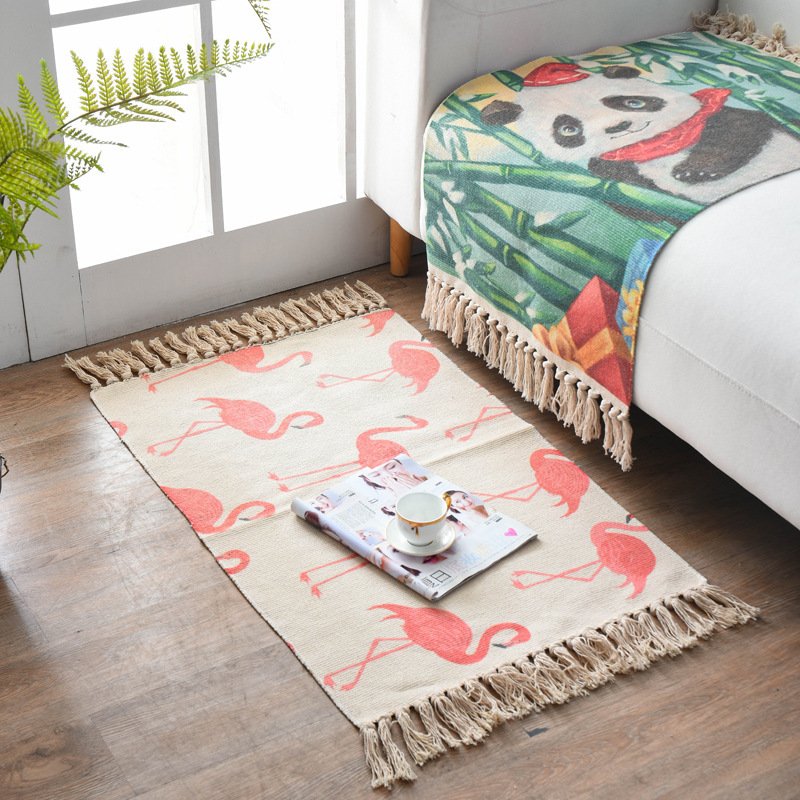 Scandinavian Style Linen Cotton Rug – Image 3