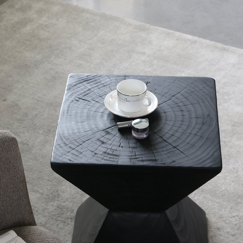 Ji Ji Feng Log Sofa And Tea Table Creative Living Room Side Table Hotel Homestay Furniture – Image 3