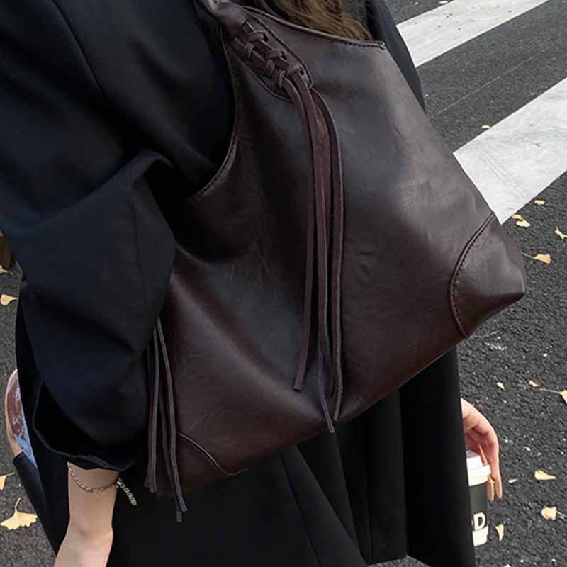 Idle Style Tote Bag Women's Large Capacity Niche Shoulder – Image 2