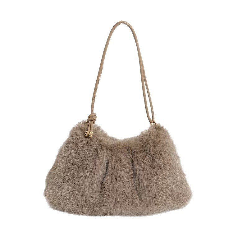 Plush Bag Women's Fashion Casual Portable Underarm Bag – Image 5