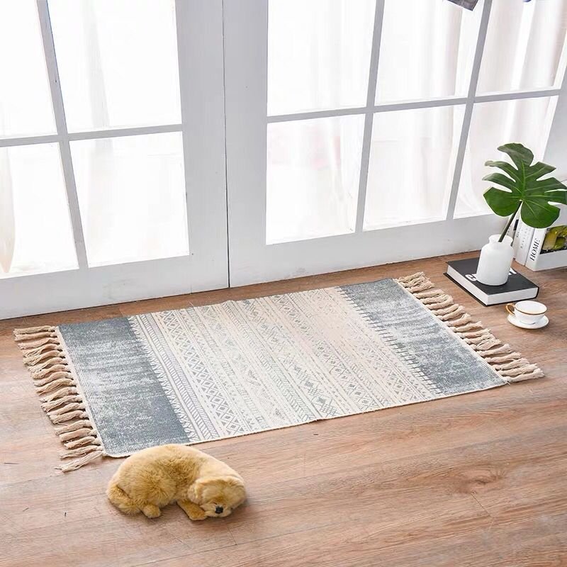 Scandinavian Style Linen Cotton Rug – Image 9