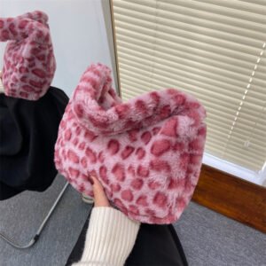 Handbag Fashion Shoulder Bag Casual Retro Plush Underarm Bag