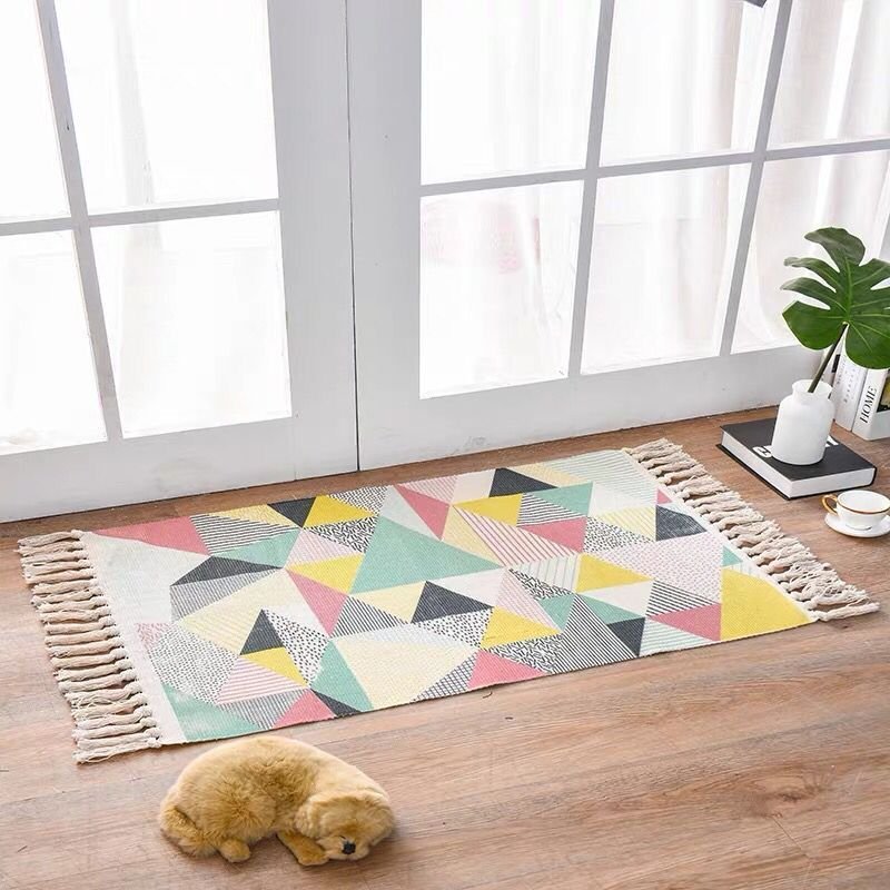 Scandinavian Style Linen Cotton Rug – Image 5