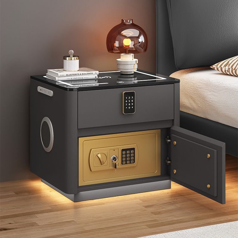 Home Bedroom Multi-functional Smart Safe Bedside Table Wireless Integrated Charging Safe – Image 3