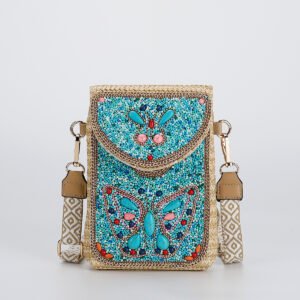 Rice Bead Bag Woven Women's Shoulder