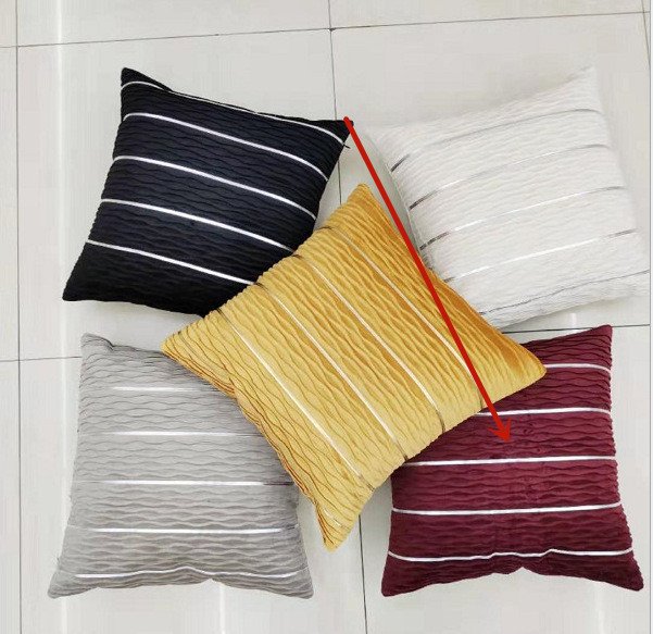 Simple Luxury Striped Velvet Pillow Cover Pillow Cushion Cover Pillow Case Covers for Sofa Flannel Velvet Sofa Cushion Cover – Image 7