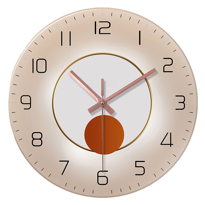 Tempered Glass Wall Clock Mute Living Room Clock Wall-mounted Decorative Clock – Image 7