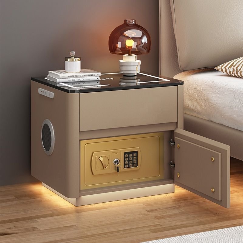 Home Bedroom Multi-functional Smart Safe Bedside Table Wireless Integrated Charging Safe – Image 9