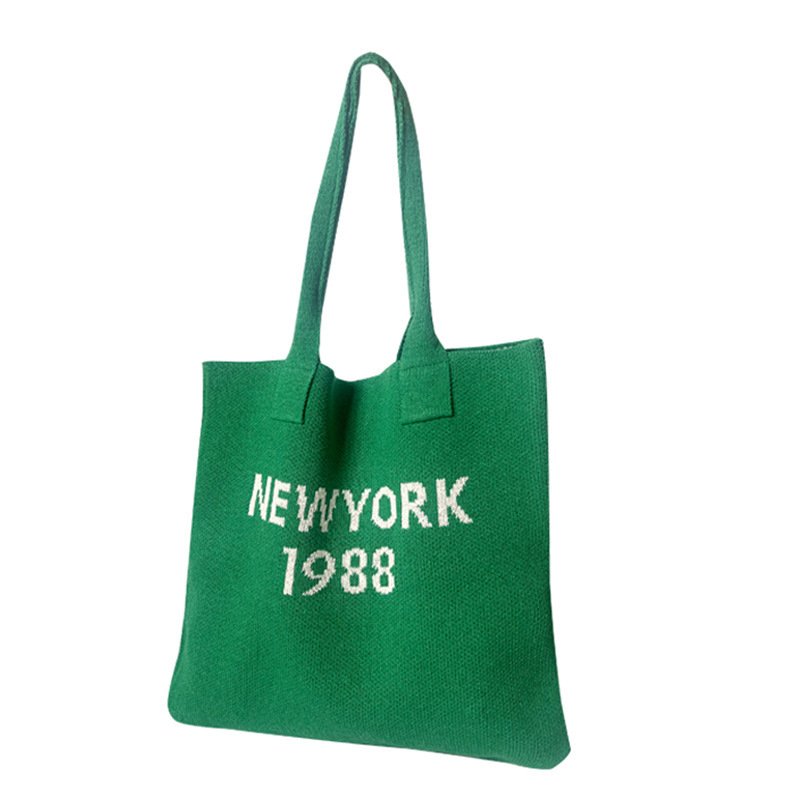Knitted Letter Retro Trendy Wool Shoulder Bag – Image 5