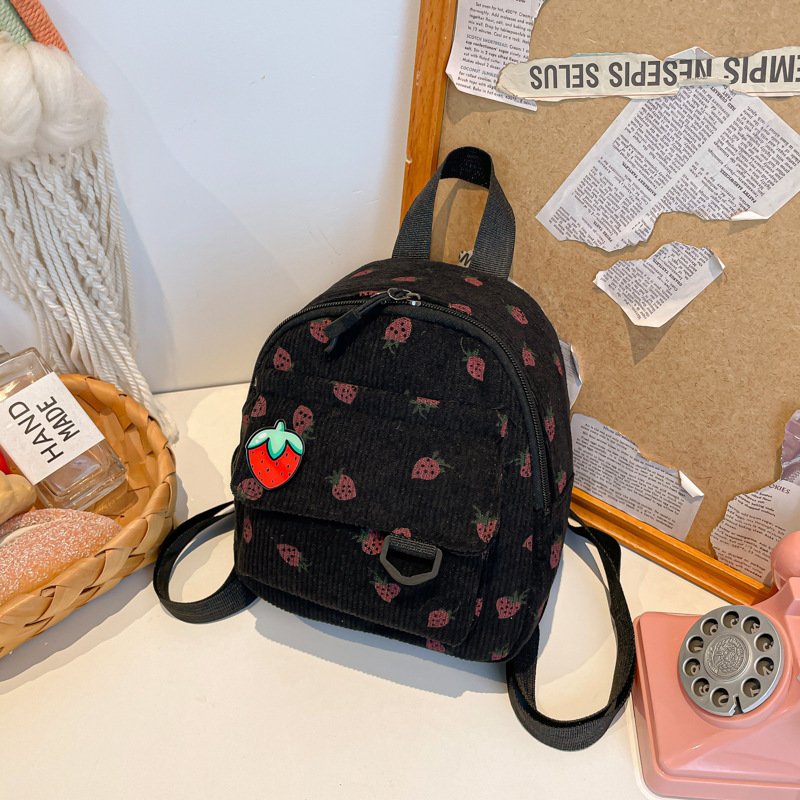 Retro Corduroy Backpack Women's Cute Outing – Image 9