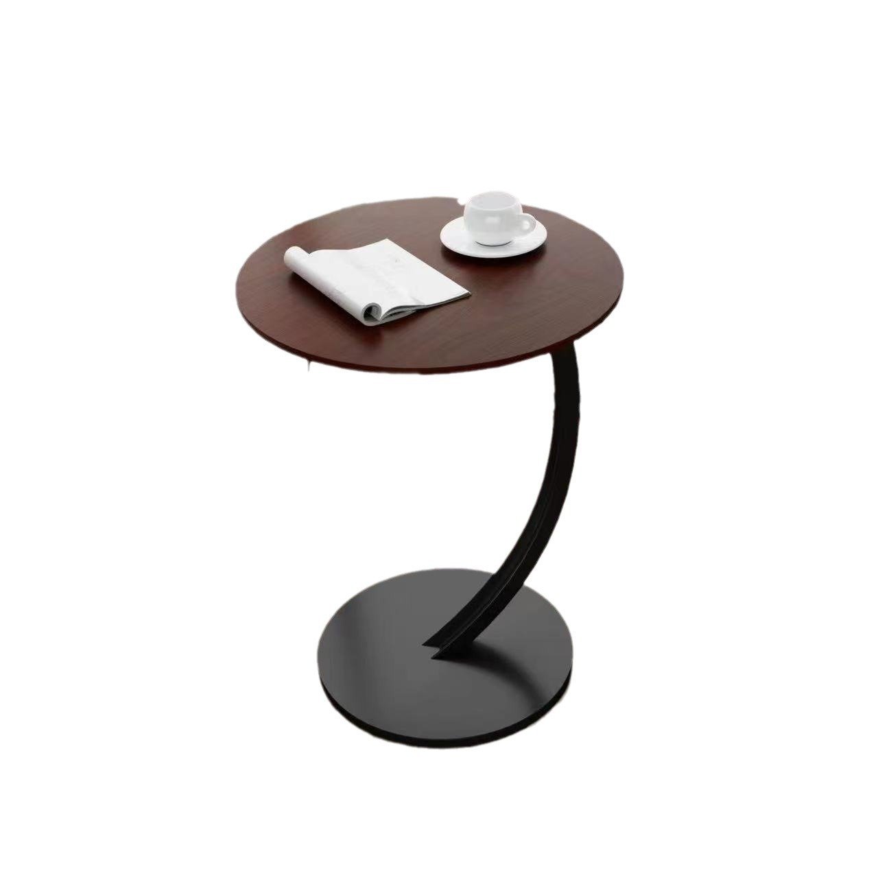 Round Small Coffee Table Living Room Sofa Side Table Bedroom Bedside Table Bedside Table Small Table Movable Coffee Table – Image 9
