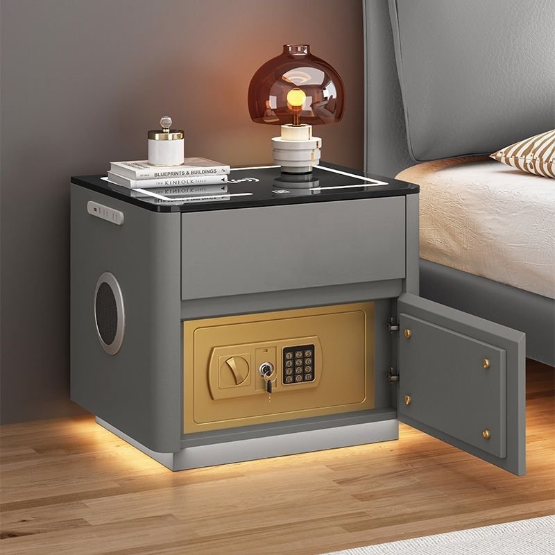 Home Bedroom Multi-functional Smart Safe Bedside Table Wireless Integrated Charging Safe – Image 7