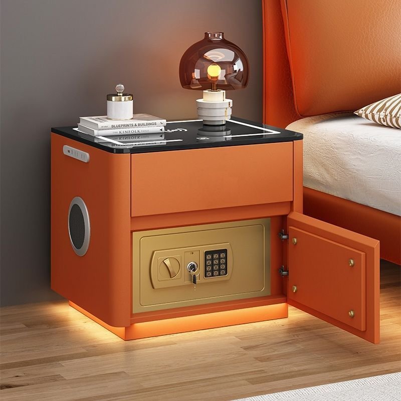 Home Bedroom Multi-functional Smart Safe Bedside Table Wireless Integrated Charging Safe – Image 10