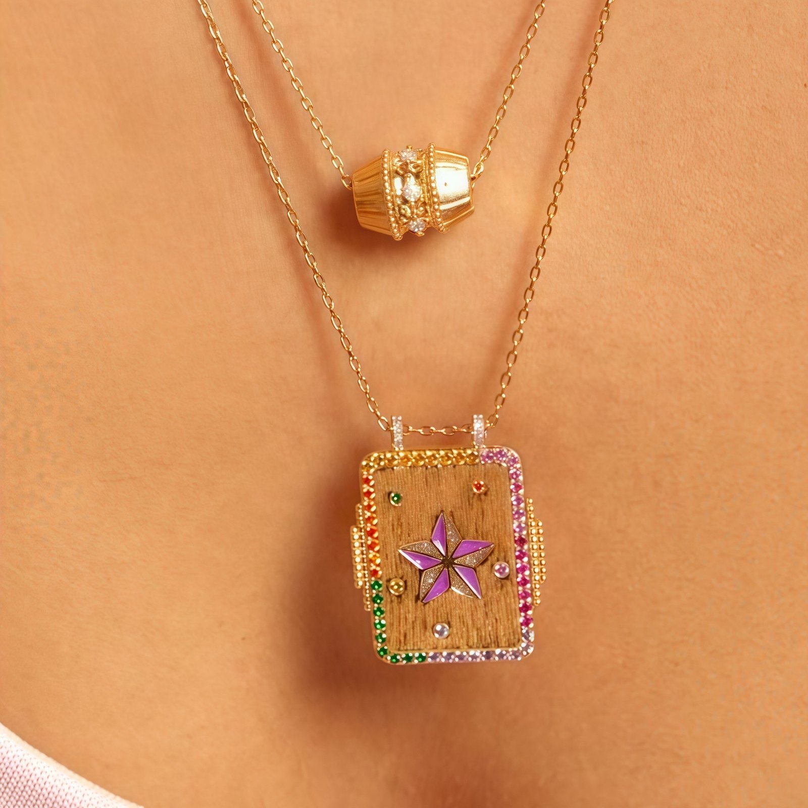 Diamond-studded Womens Versatile Necklace – Image 3