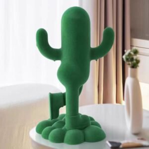 Funny Human-shaped Cactus Flocking Crafts Ornaments