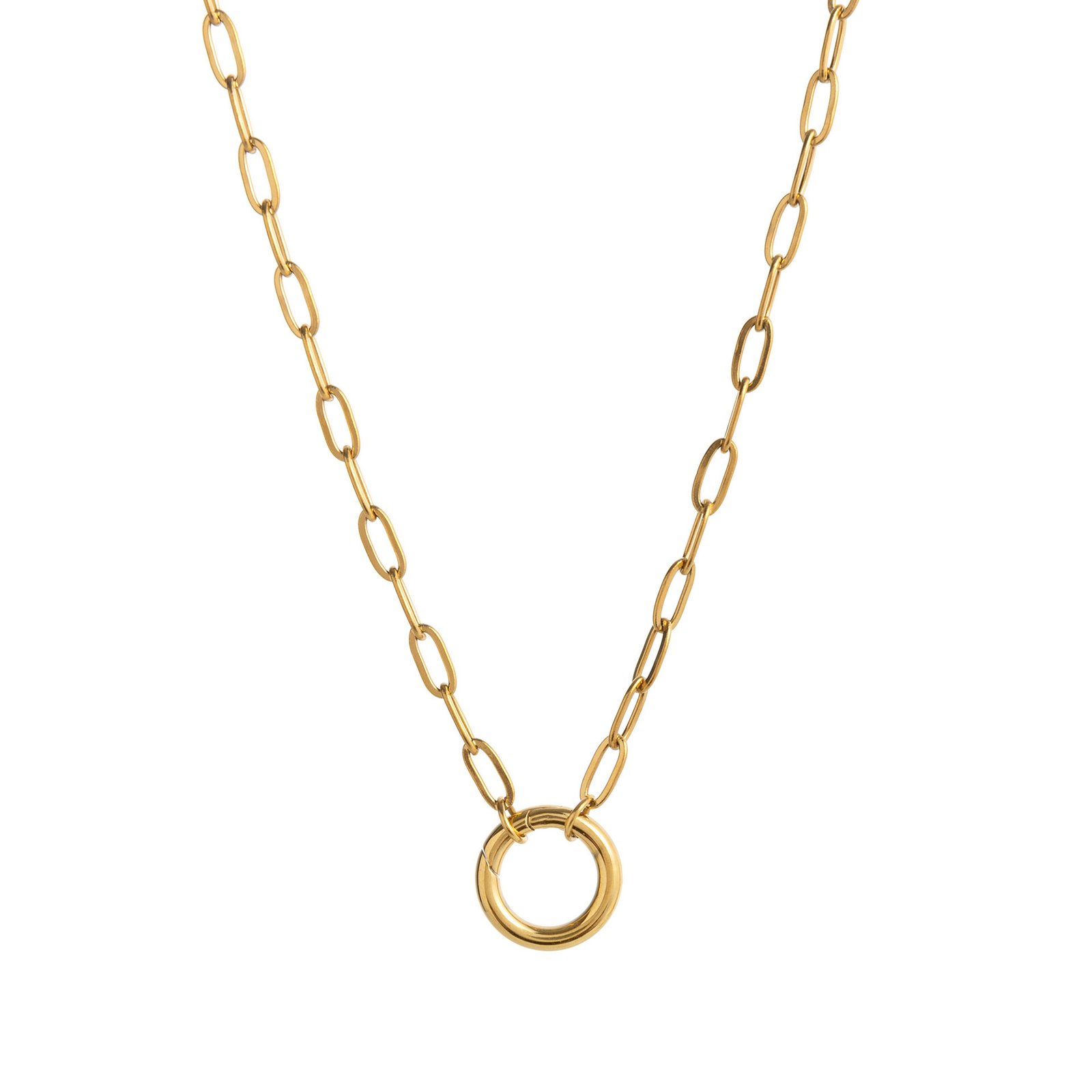 Womens Paperclip Snake Bone Basic Chain – Image 8