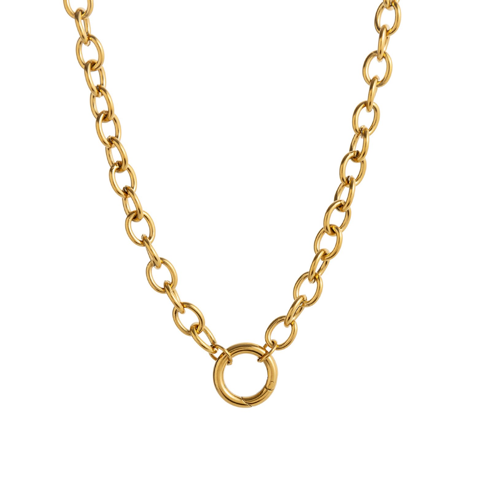Womens Paperclip Snake Bone Basic Chain – Image 5