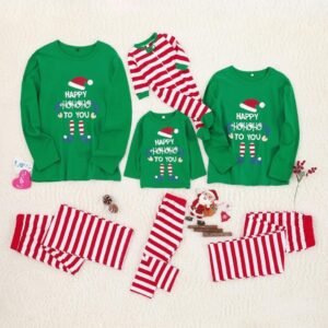 Homewear Pajamas Set Christmas Doll Print