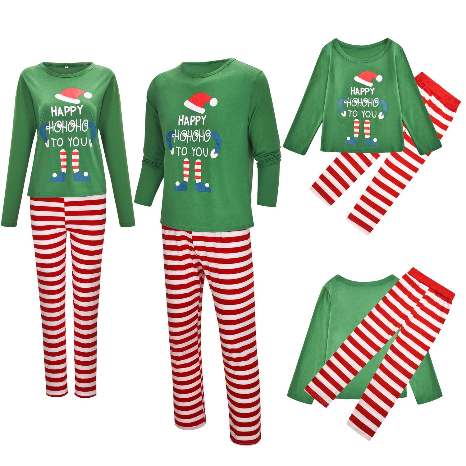 Homewear Pajamas Set Christmas Doll Print – Image 2